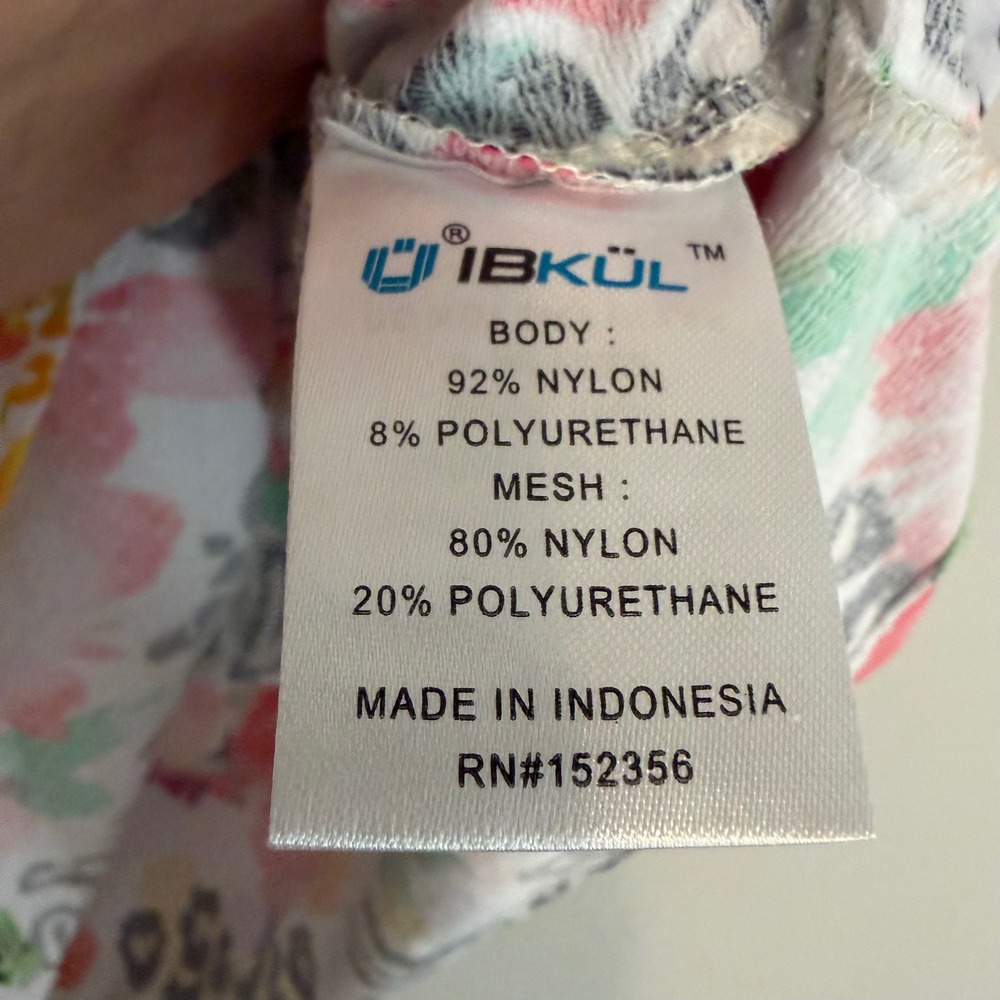 Ibkul Eva Mock neck quarter zip top M UPF 50+ animal print golf performance - Picture 5 of 7